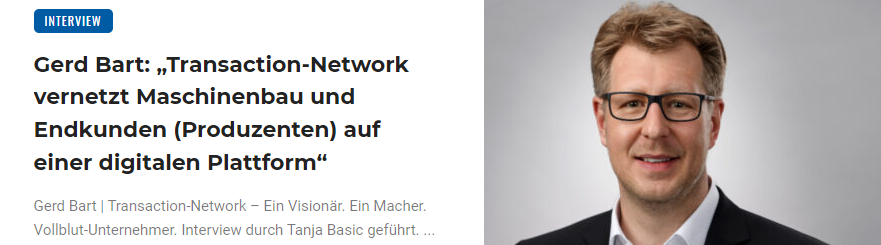 Gerd Bart, Transaction-Network. Tanja Basic
