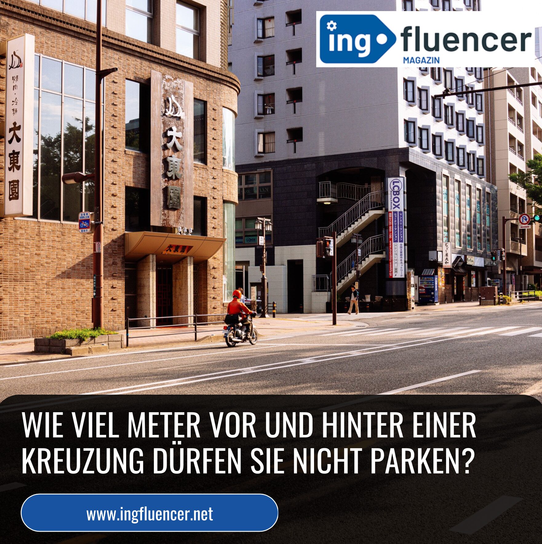 Wie viel Meter vor und hinter einer Kreuzung dürfen sie nicht parken?